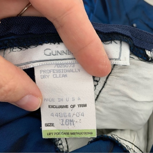 Vintage Jessica McClintock Gunne Sax Baby Taffeta Dress Big Collar Lace - Picture 13 of 17